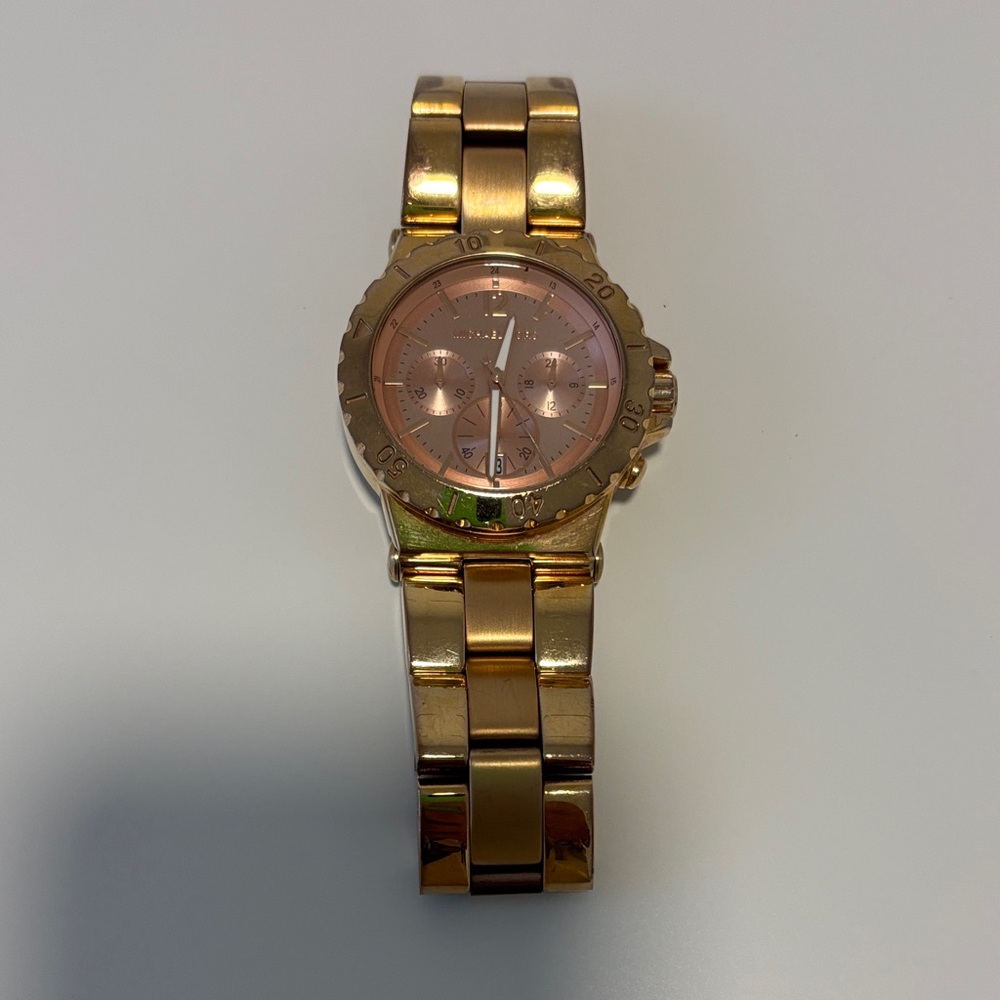Rose Gold Michael Kors Chronograph Watch